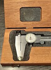 Vintage Starrett  120-12 Dial Caliper with Original Wood Case picture