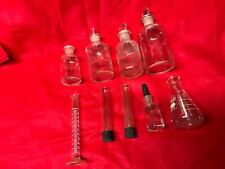 Lot of  9 Lab Pyrex/Kimax Glass Vintage Chemistry Apothecary Pharmacy Bottles 🧪 picture