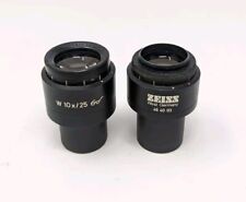 Pair of Zeiss W10x/25 Microscope Eyepieces 46 40 03 464003 picture