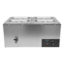 Electric Food Warmers 4-Pan Buffet Server with Lid and Tap 110V for Catering picture