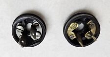 2 Vintage Electrical Plugs, Male. Presumably Bakelite. Likely 1930's. picture