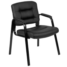 Flash Fundamentals Black LeatherSoft Executive Reception Chair with picture