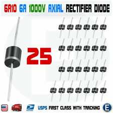 25PCS 6A10 1000V 6A 1KV Axial Rectifier Diode 6 AMP solar panel USA picture