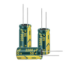 10Pcs 50V 2200UF Capacitor 16X25Mm(0.63X0.98In) High Frequency Low Impedance Alu picture