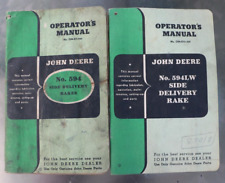 2 Vintage John Deere Operators Manuals No. 594, 594L Side Delivery Rakes Tractor picture