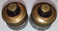 2 Vintage Glass Screw Twist in 30 Amp Fuse 125v picture