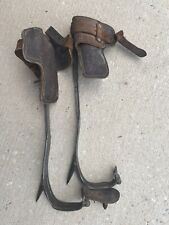Vintage Mine Safety Appliances Co MSA Brooks Tree Climbing Spikes Gaffs picture