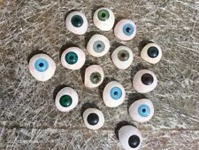 Vintage Human Prosthetic Eye -~ Antique Artificial Mix Eye Set Of 15 Pcs picture