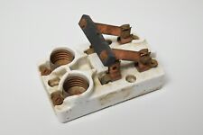 Vintage Porcelain Knife Throw Switch 2 Pole & Fuse Steampunk Salvage picture