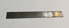 VINTAGE L.S. STARRETT 6 INCH SCALE RULER NO. 604R TEMPERED ATHOL USA picture