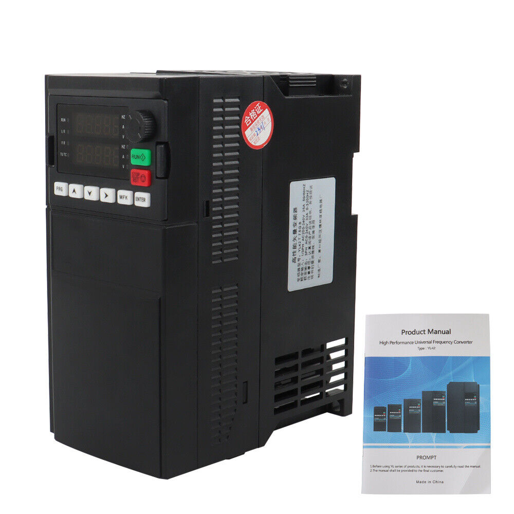 7.5KW 220V 10HP Single To 3 Phase VFD Variable Frequency Drive Inverter CNC
