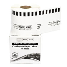 1 to 100 Rolls - Non-OEM Fits BROTHER DK-2205 Labels or REUSABLE FRAME picture