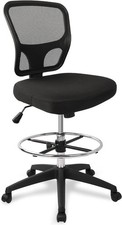 Armless Drafting Chair Tall Office Chair Adjustable Height High Back Ergonomic D picture