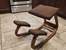 Vintage Balans Variable Kneeling Chair Peter Opsvik Stokke Norway Brown Wool picture