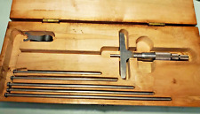 Vintage Lufkin 513 Depth Micrometer With Custom Case picture