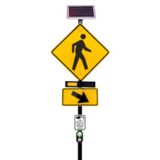 Rectangular Rapid Flash Beacon, RRFB, Push Button Pedestrian Crossing System picture